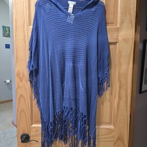 Free People Indigo Fringe Tunic